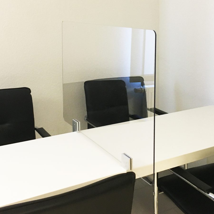 Trennwand aus Plexiglas mit Holzrahmen - Schneider Promotion und